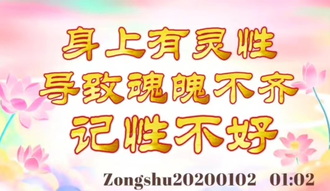 身上有灵性导致魂魄不齐，记性不好 zongshu20200102_0102