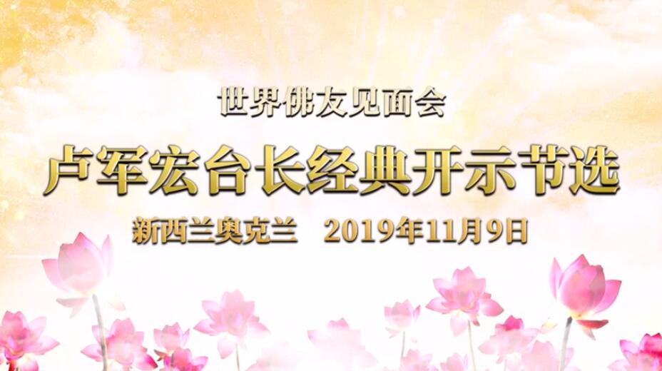 视频：072.2019年11月09日.新西兰世界佛友见面会结束语-经典感人开示节选！